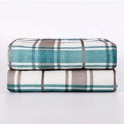 Vadktai Electric Blanket, Plaid Short Plush \u0026 Sherpa Electric Throw blanket with 2 Heating Levels, Machine Washable